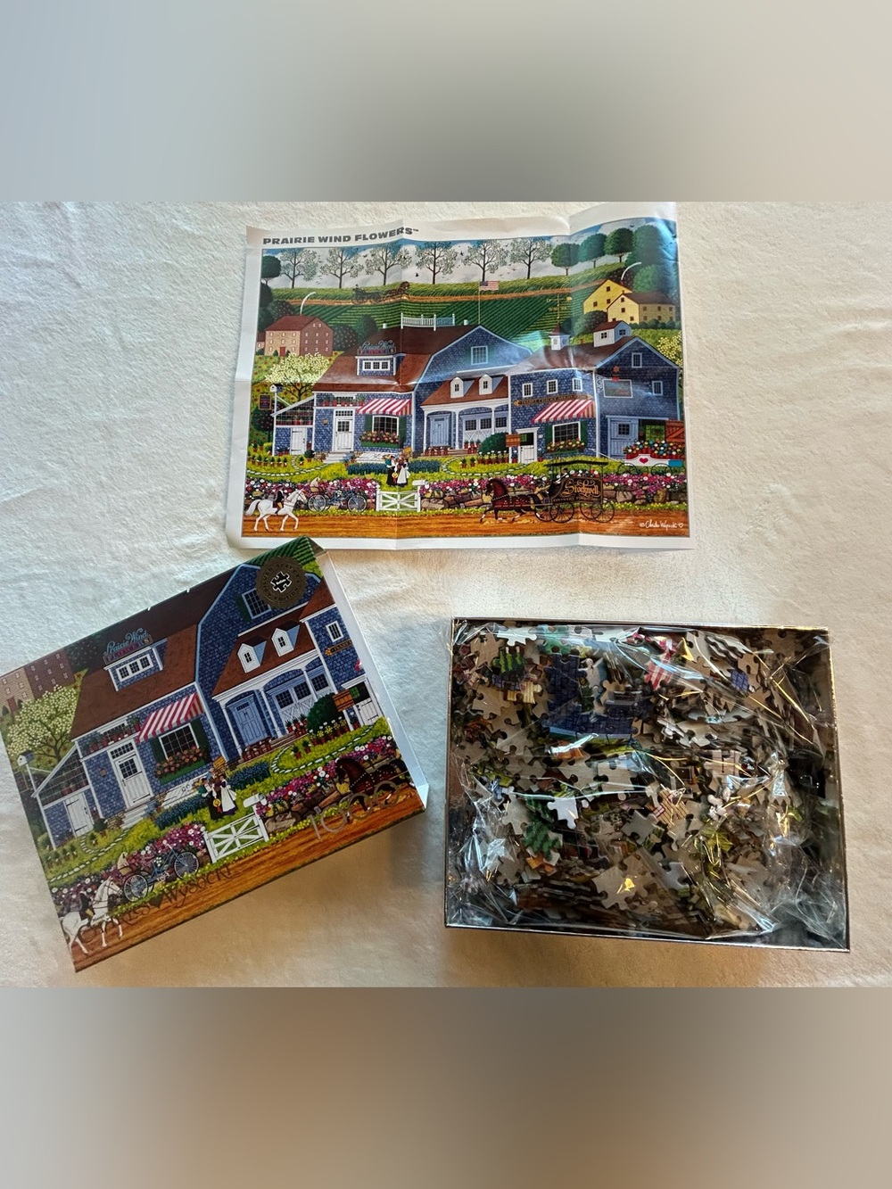 Charles Wysocki Jigsaw Puzzle Prairie Wind Flowers Buffalo